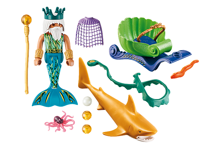 PLAYMOBIL 70097 Król morza z rekinem - obrazek 2