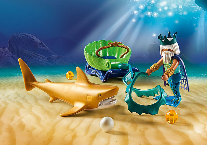 PLAYMOBIL 70097 Król morza z rekinem - obrazek 3