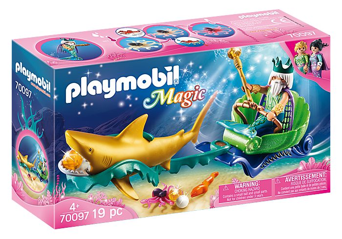 PLAYMOBIL 70097 Król morza z rekinem