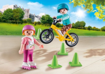 PLAYMOBIL 70061 Dzieci na rolkach i rowerze - obrazek 3