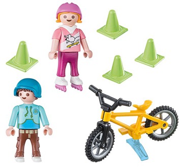PLAYMOBIL 70061 Dzieci na rolkach i rowerze - obrazek 2