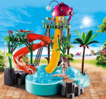 PLAYMOBIL 70609 Aqua Park ze zjeżdżalniami - obrazek 2
