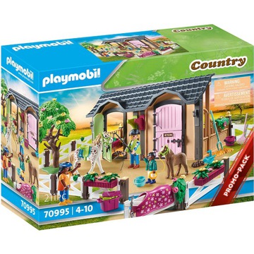 PLAYMOBIL 70995 Nauka jazdy konnej z boksami dla koni
