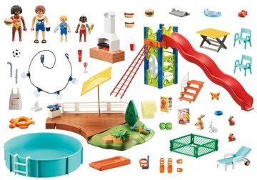PLAYMOBIL 70987 Przyjęcie przy basenie ze zjeżdżalnią - obrazek 3