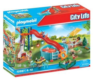 PLAYMOBIL 70987 Przyjęcie przy basenie ze zjeżdżalnią