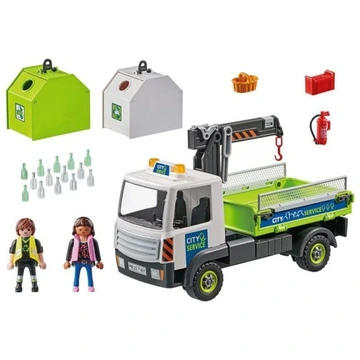 PLAYMOBIL 71431 Samochód ciężarowy z kontenerami na szkło - obrazek 3