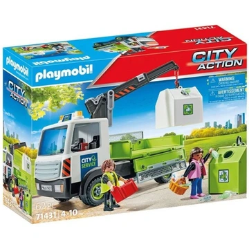 PLAYMOBIL 71431 Samochód ciężarowy z kontenerami na szkło