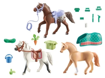 PLAYMOBIL 71356 3 konie: Morgan, Quarter Horse i Angloar - obrazek 2