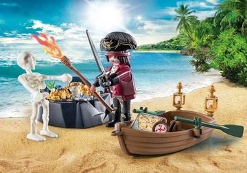 PLAYMOBIL 71254 Starter Pack Pirat z łodzią - obrazek 3