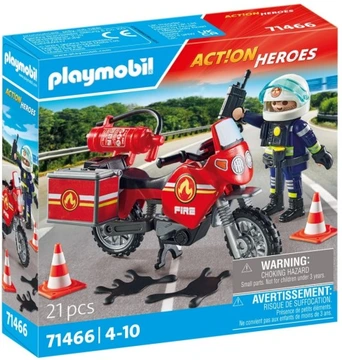 Playmobil 71466 Motocykl straży pożarnej na miejscu wypadku