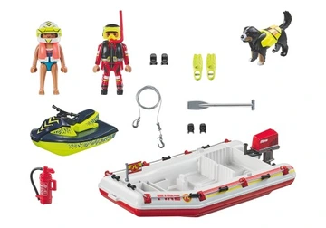 Playmobil 71464 Łódz straży pożarnej ze skuterem wodnym - obrazek 2