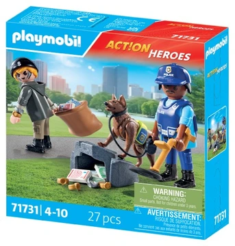 PLAYMOBIL 71731 Poszukiwania śladów z psem tropiącym