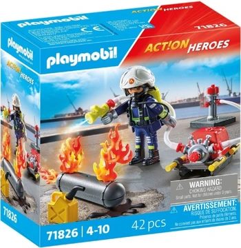 PLAYMOBIL 71826 Strażak z pompą wodną