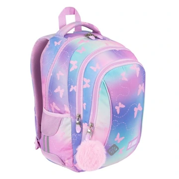 Plecak 3 komorowy Pink Butterflies St.Majewski - obrazek 2