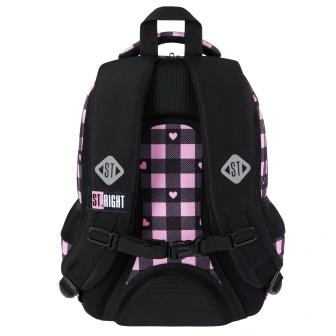 Plecak 3-komorowy BP26 Pink Checkered St.Majewski - obrazek 2