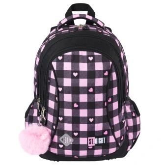 Plecak 3-komorowy BP26 Pink Checkered St.Majewski
