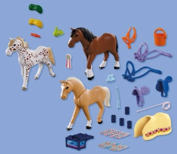 PLAYMOBIL 72133 Trzy konie do kolekcjonowania - obrazek 2